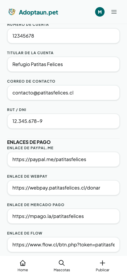 Paso 2: métodos de pago completado