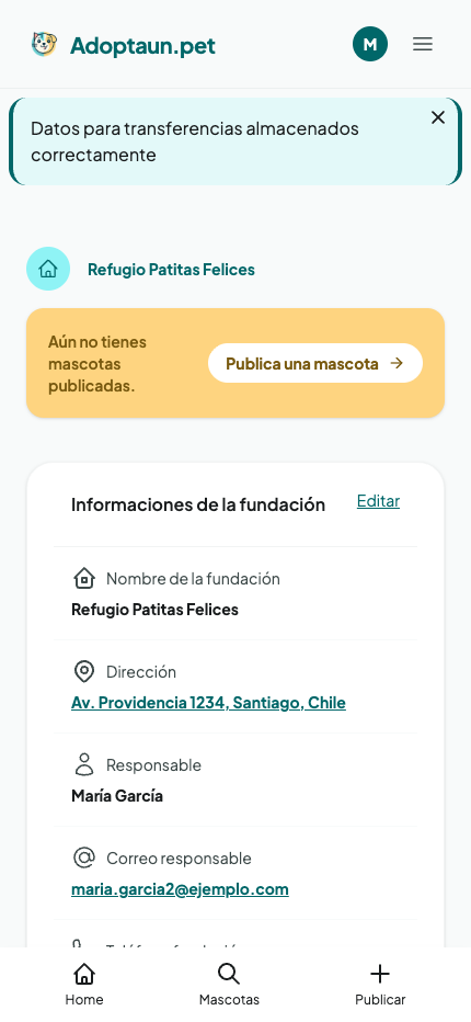 Fundación creada con éxito